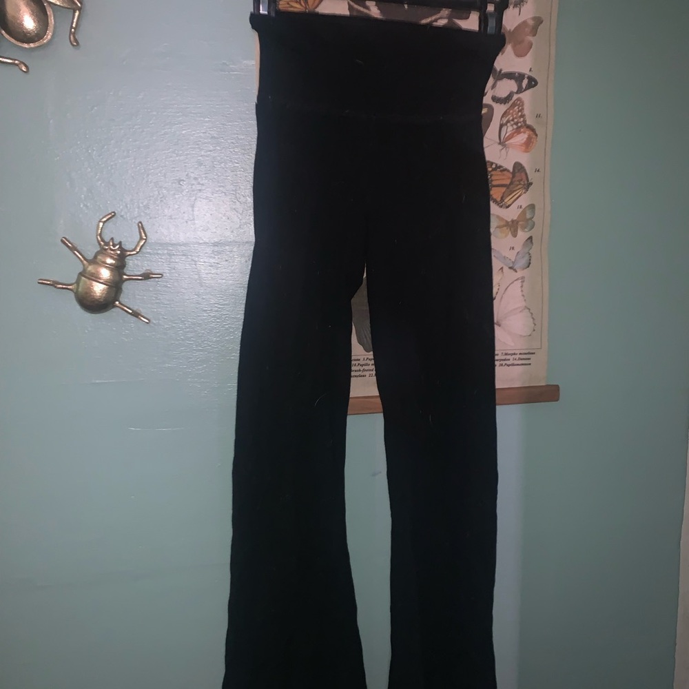 Black High-Waisted Flare Pants